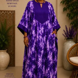 Purple Tie-Dye Boubou