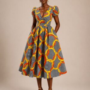 Noémie Fit-and-Flare Midi Dress