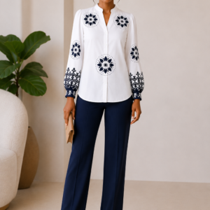 Noir and Blanc Blouse